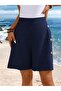Women's High Waist Side Button Detailed Short Pera Shorts
