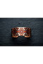 Copper Anatolian Star Kilim Patterned Wide Adjustable Clamp Bracelet - 2