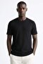 Men's Crew Neck Short Sleeve T-Shirt - Black