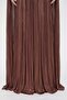 Women's Brown Chiffon Flowy Cape Sleeve Long Evening Dress - 4