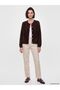 Lcw Modest Brown Crew Neck Women's Knitwear Cardigan - 2