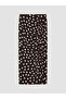 Lcw Vision Ecru Elastic Waist Gathered Skirt with Slits
