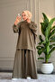 6578 - Oversize Comfortable-Stylish Vanizeli Modal Single Jersey Knit Fabric - Casual Women's Top and Bottom Set