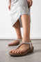 Solly 4121 Silver Women's Sandals with Stones between the Toes