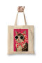 Cat with Scarf Cat Funny White Tote Bag Long Handle Shopping Bag Beach Bag