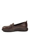 Brown Genuine Leather Women's Casual Shoes 44332 Z - 4