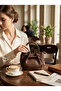 Women's Crossbody Hand and Shoulder Bag - 3-Compartment Zippered Snap Mini Bag 20X14 - 3