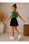 Girls' Ruffle Sleeve Blouse and Linen Shorts Top and Bottom Set - 2