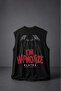 قميص رجالي أسود بدون أكمام من نوع Hypnotized Zero Sleeve بمقاس كبير