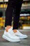 White (White Sole) Lace-Up Men's Sneaker - 3