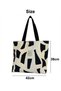 Women's Shoulder Tote Bag Canvas Handbag For Women Large Capacity Bucket Bag Fashionable Travel Messenger - 4