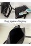 Fashionable Pu Leather Shoulder Bag Women'S Daily School Jk Uniform Bag Detachable Adjustable Shoulder Strap Large Capacity Handbag - 4