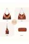 Women's PU Hobo Tote Bag, Ladies Capacity Shoulder Bag Handbag Ladies Bag Tote Bags, Commuting Organizer With Multi Pockets Adjustable Strap For Office Travel Shopping Students Moms (Brown) - 4