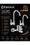 Eskaya Krom Sink Kitchen Sink —Bathroom Faucet Set of 3 - 3