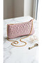 Shiny Patent Leather Star Embossed Chain Strap Baguette and Portfolio Shoulder Bag - 7