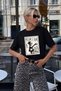 Unisex Oversized T-Shirt "I Am a Rich Man" Printed, Loose Fit, Oversized - 3