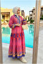 Women's Artistic Patterned Hijab Dress (Unlined) - 4