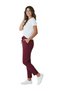 Women's Elastic Waist Narrow Leg Muslin Linen Trousers - 2