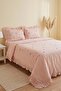 Pink Daisy Glow Double 100% Cotton Duvet Cover Set - 4 Pieces - 4