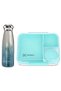 3/4/5 Convertible Bento Lunch Box 1650ml w/ Double Wall Stainless Steel Water Bottle 420ml – Sea Green