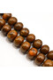 Afghan Musk Rosary 33 Beads 12x16mm Rich Brown Oval Prayer Beads 79.5g Multi-Tone Braided Tassel - 4