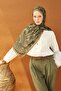 Riva Shawl Tencel Floral Dark Green - 2