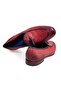 Red Color Laceless Genuine Leather Leather Sole Men's Shoes - 2