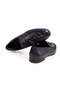 Dark Blue Color Laceless Genuine Leather Leather Sole Men's Shoes - 2