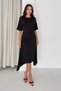 Women's Asymmetrical Cut Midi Dress Half Sleeve Stylish Event and Casual Dress
