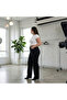 Plus Size Flexible Elastic Waist Comfortable Wide Leg Slim Pants - 2