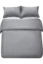 Bedding Duvet Cover Double Size Set- 1PC Duvet Cover 170x220CM / 2PC-Pillow Shams 50x75CM (Light Grey, Double) - 2