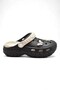 Black Daily Orthopedic Seaside Pool Beach Slippers with Stone Accessories Women's Slippers & Sandals