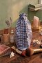 Checkered Eco-Friendly Linen Drawstring Organizer Pouch, Gift Pouch, Makeup Bag - 2