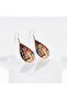 100% Handmade Copper |   Copper Orange Navy Blue Geometric Patterned Dangle Earrings |   100% Handmade Look - 8