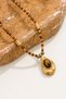 Women's Steel Necklace Bead Stone Model Brown Steel Necklace - 2