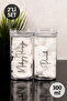 2-Piece Cotton - Makeup Cotton Labeled Transparent Mica Jar Cotton Box Set Acrylic Bathroom Organizer 300 ml