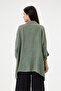 Women's Khaki Italian 100% Linen Plus Size Poncho Linen Shirt Size 42 - 52 - 3