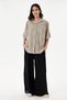 Women's Mink Italian Floral Embroidered Scalloped Oversize Poplin Shirt Size 40 - 46 - 7