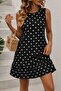 Women's Relaxed Fit Ruffled Crinkle Fabric Woven Dress