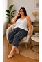 Women's Viscose Pocketless Battal Capri Relaxed Cut Plus Size - 2