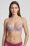 Women 3 Pieces Lace Padded Push Up Bra, Multicolor