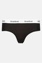 Women 3 Pieces Brand Logo Briefs, Black - 2