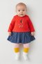 Toddlers Girl 2 Pieces Graphic Print Dress With Legging Set, Multicolor
