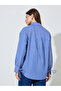Blue Longline Striped Shirt with Tie-Cuff - 5