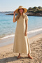 Cream Straw Ribbon Detailed Bow Hat Hsr2615 - 2