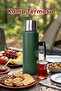 2085-1 Double Layer Stainless Steel Thermos Flask with Handle 1.5Lt Green
