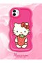 Samsung Galaxy A04 Compatible Case Camera Protector Red Silicone Couple Phone Case Kitty Pattern - 2