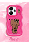 Redmi 13X Compatible Case Camera Protector Red Silicone Couple Phone Case Kitty Pattern - 2