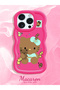 iPhone 16 Pro Compatible Case with Camera Protector Red Silicone Couple Phone Case Kitty Pattern - 2