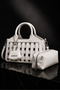 Women's Knitted Patterned Beige Hand and Shoulder Bag with Cross Strap Premium Design - 3